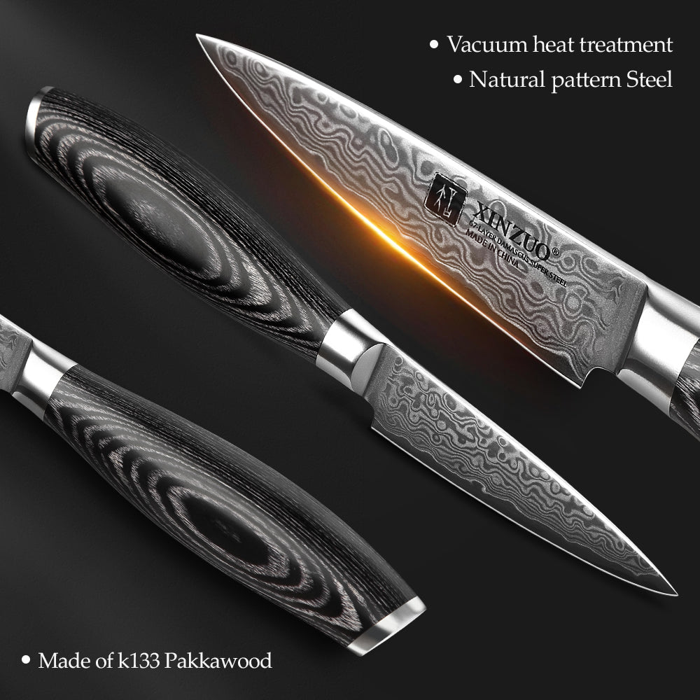 XINZUO 3.5 Inch 67 Layers Damascus Steel  Paring knife-Ya Series