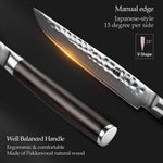 XINZUO HE STRIA HAMMER DAMASCUS SERIES 4PCS Steak Knives