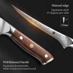 XINZUO 7-Inch Fish Fillet Knife — 67-Layer Damascus Steel Blade, Natural Rosewood Grip