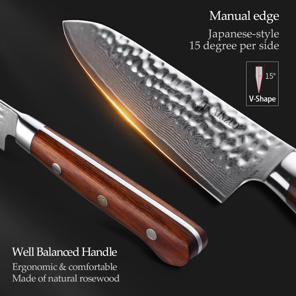 XINZUO YUN DAMASCUS SERIES 6'' inch Utility Knife