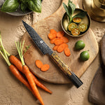 XINZUO Professional Utility Knife 49 Layers Damascus Steel ZDP189 Powder Steel Core Cooking Utensils
