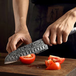 XINZUO 7 Inch 67 Layers Damascus Steel Santoku Knife-Ya Series