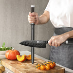 XINZUO Ji Series Premium Kitchen Sharpening Rod, Ergonomic Ebony Handle for Fast Blade Sharpening & Repair