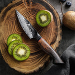 XINZUO 4 Inches 67 Layers Black Damascus Steel Paring Knife with  Burnt Oak Handle MO-Series