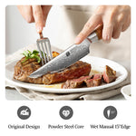 XINZUO Lan Series 73 Layers Damascus Powder Steel Steak Knife