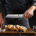 XINZUO 8 Inches 110 Layers Damascus Steel Serrated Knife/Bread Knife-Jiang Series