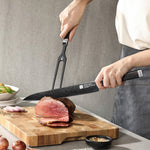 XINZUO Ji Series Professional Forged Carving Fork,430 Stainless Steel,Japanese Square Ebony Handle