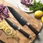 XINZUO Ji Series 2PCS Knife Set 67 Layers Damascus Super Steel 5.3”Utility Knife+8.3"Bunka Knife Hand-forged Kitchen Knife