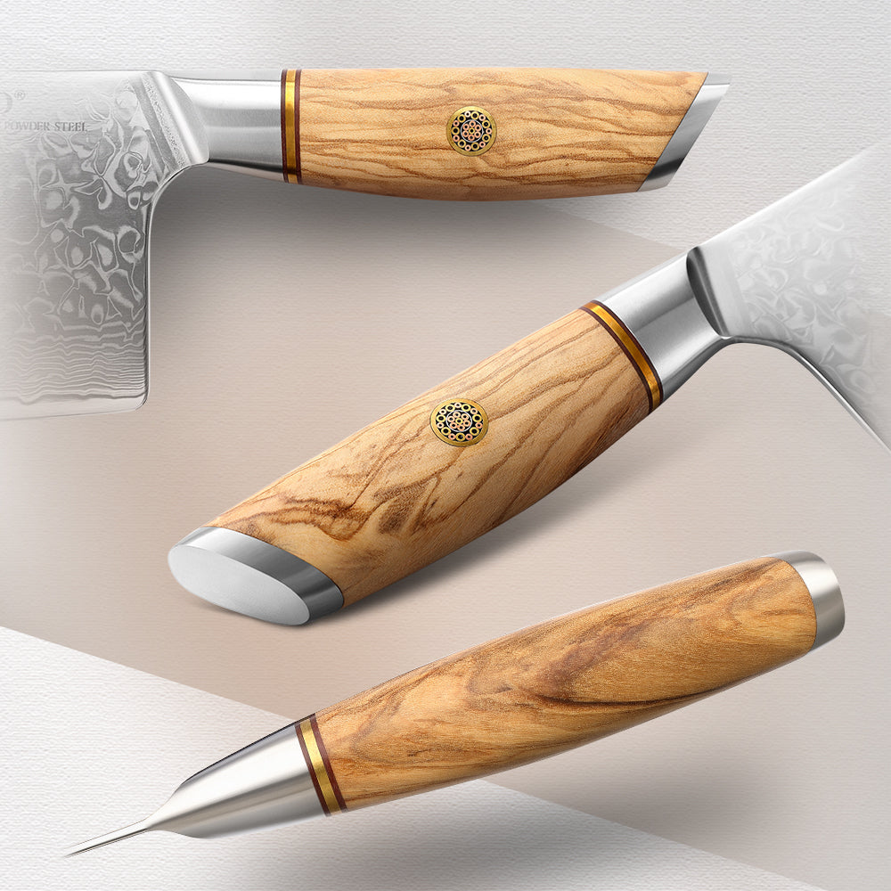 XINZUO Lan Series 67 Layers Damascus  Steel Bone Chopper Knife