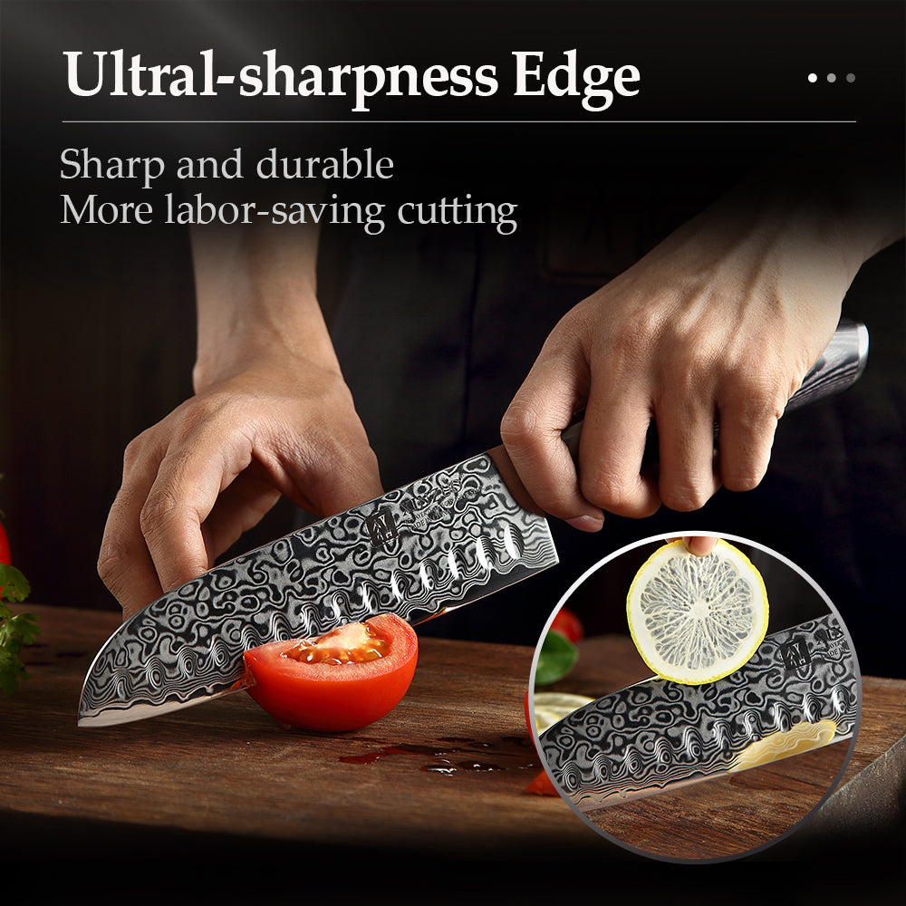 XINZUO 3-Piece 67 Layers Damascus Steel Kitchen Knife Set-Ya Series
