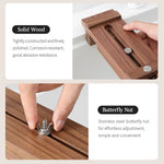XINZUO Adjustable Solid Wood Whetstone Sharpening Stand, Extendable Walnut & White Oak Sharpening Holder for Kitchen Knife Sharpening, Sink Mount Stable Sharpening Support Stand