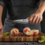 XINZUO 5.5 Inches 67 Layers Japanese AUS-10 Damascus Steel Utility Knife-Jiang Series