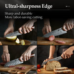 XINZUO 5-Piece 67 Layers Damascus Knife Set—Core Hardness 60±2HRC, Ultra-Sharp Kitchen Knives for Home Chefs & Daily Meal Prep