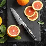XINZUO Utility Knife Premium M390 Powder Steel With Damascus Pattern Multi-purpose Kitchen Knife Sharp and Durable