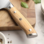 XINZUO Kitche Knife Set 2PCS Knife Set 5.2”Utility Knife+8.3”Chef Knife With High Quality Olive Wood Handle