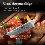 XINZUO 5 Inches Steak Knife - 67 Layers Damascus Steel Blade, Premium Rosewood Handle, Razor Sharp Kitchen Knife,