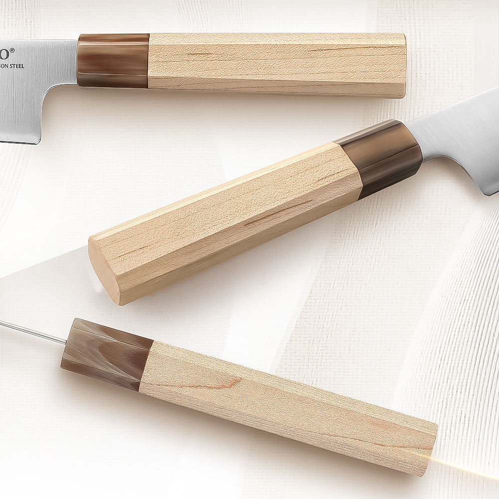 XINZUO Professional 7.1-inch Handmade Japanese Bunka Knife,Aogami No.2 Carbon Steel 3-Layer Composite Blade