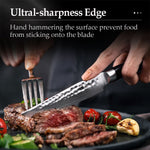 XINZUO HE STRIA HAMMER DAMASCUS SERIES 4PCS Steak Knives