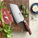 XINZUO High-Performance Cleaver Knife 7.1 Inches 3-Layer Composite Steel Blade for Kitchen Cooking