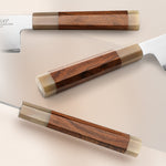 XINZUO 2-Piece Japanese Steel Knife Set — Chef & Utility Knives With ZDP189 Composite Steel | Desert Ironwood Handle