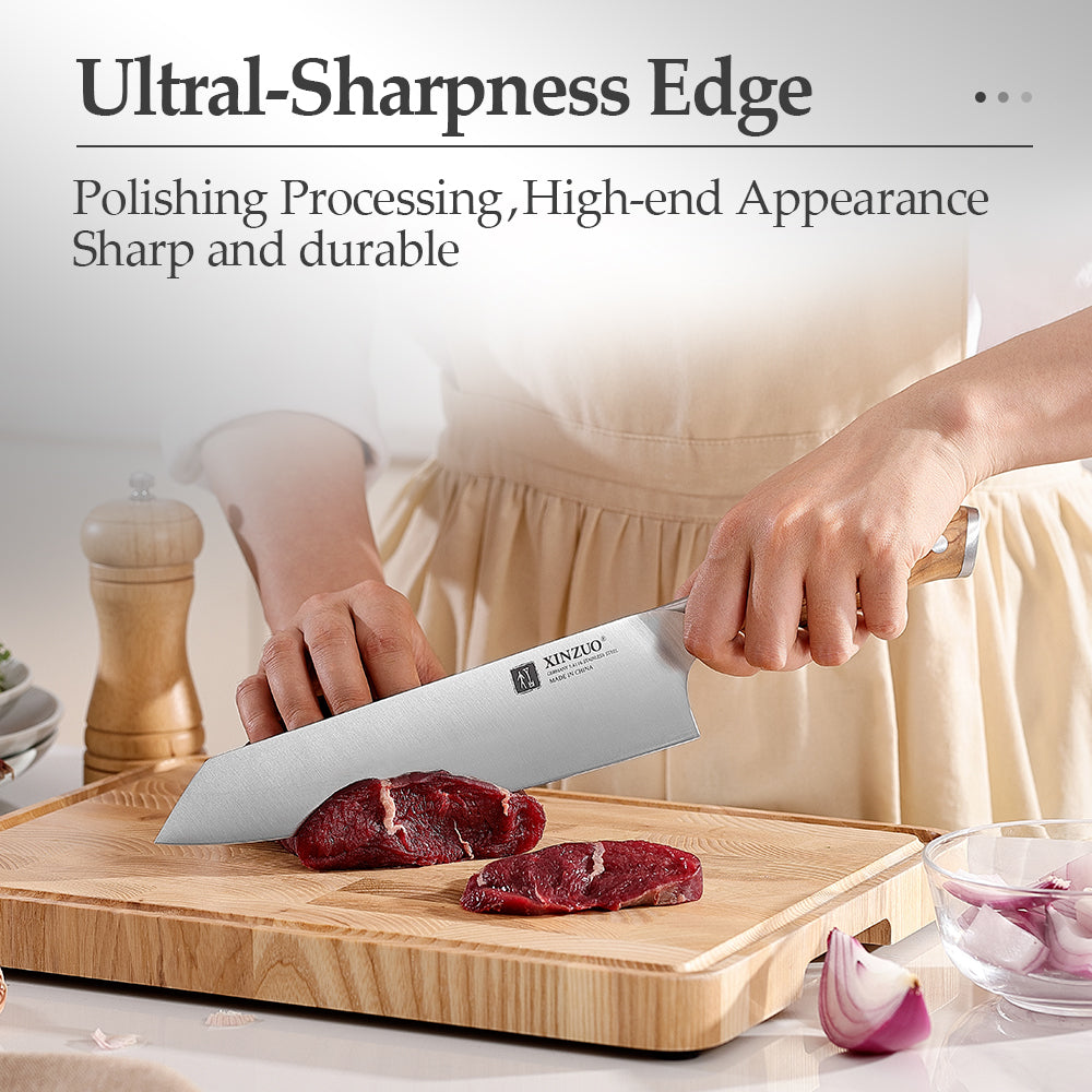 XINZUO 8.3 Inches Bunka Knife Super Steel German Stainless Steel Ingenious Hand-polished Ergonomic Handle