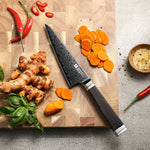 XINZUO 67-Layer Damascus Utility Knife – Your Daily Kitchen Companion