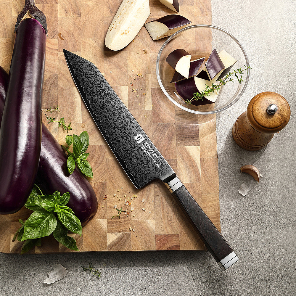 XINZUO Ji Series 8.3" Bunka Knife 67-Layer Damascus Steel for Meat Vegetable Slicing