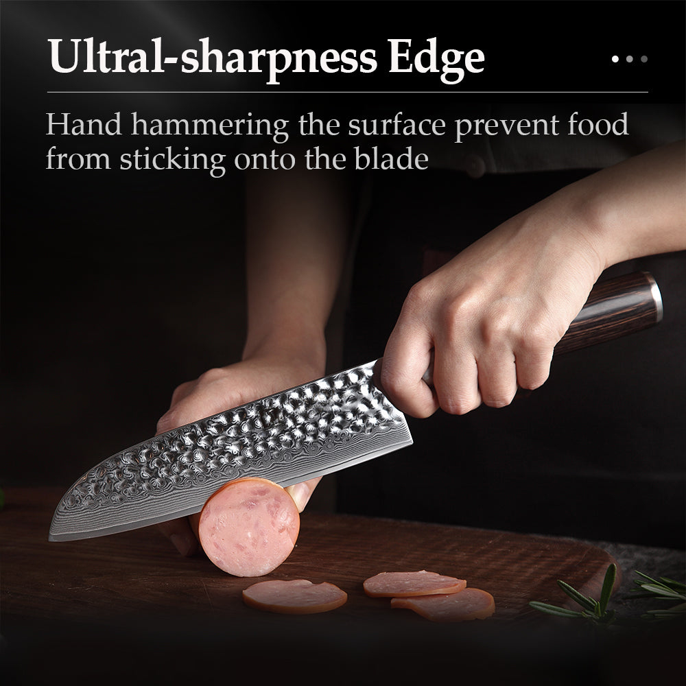 XINZUO HE SERIES 7 inch Santoku Knife