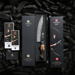 XINZUO 67 Layers Black Damascus Steel Chef Knife/Gyuto Chef Knife with  Burnt Oak Handle