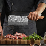 XINZUO 6.5 Inches 67 Layers Damascus Steel Bone Chopper Knife-Jiang Series -Jiang Series