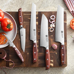 XINZUO Premium 5PCS Kitchen Knife Set 3 Layers Composite Steel 8.1+7.1+8.2+5.1+3 Inches Knife，Ultra-Sharpness Edge