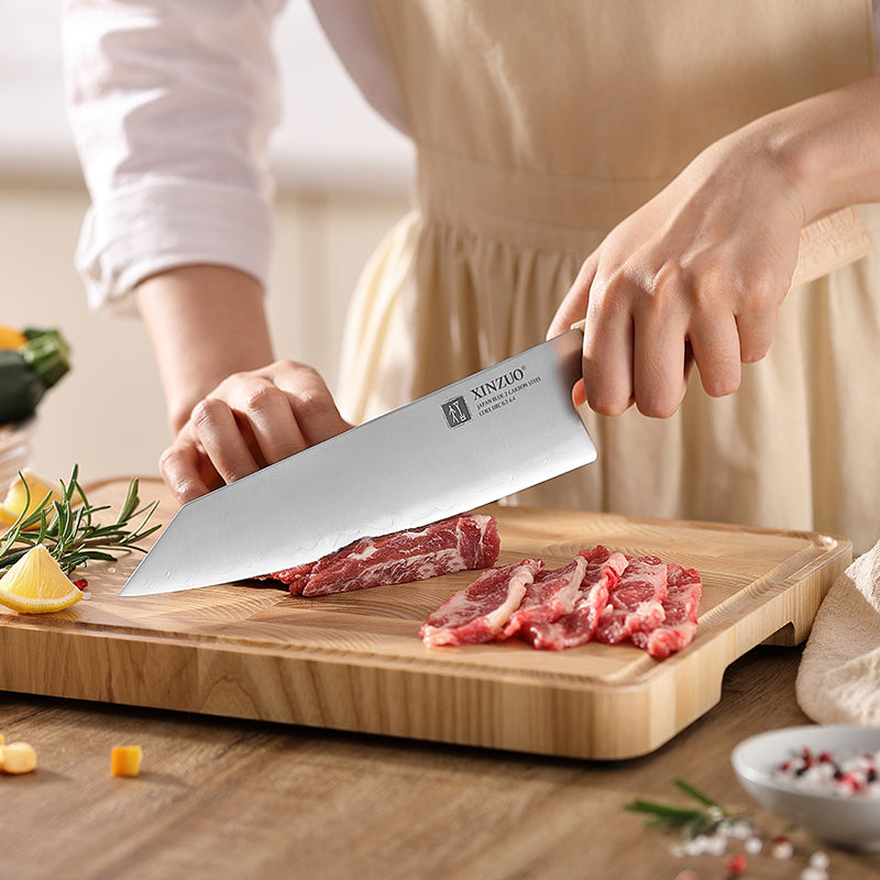 XINZUO 8.5 Inches Kiritsuke Knife/Gyuto Chef knife/Bunka Knife, Japanese Aogami #2 Steel, 62-64HRC, Ergonomic Octagonal Handle, Exquisite Gift-Ready Packaging