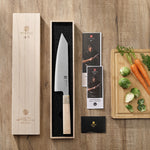 XINZUO 8.5 Inches Kiritsuke Knife/Gyuto Chef knife/Bunka Knife, Japanese Aogami #2 Steel, 62-64HRC, Ergonomic Octagonal Handle, Exquisite Gift-Ready Packaging