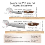 XINZUO 2-Piece 110 Layers Damascus Steel Kitchen Knife Set-Jiang Series
