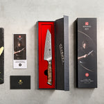 XINZUO Sharp Kitchen Utility Knife 5.3” High Carbon Damascus Steel Knife with Comfort Grip Handle Ideal for Slicing Dicing Chopping