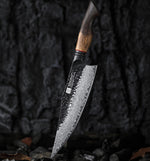 XINZUO 67 Layers Black Damascus Steel Chef Knife/Gyuto Chef Knife with  Burnt Oak Handle