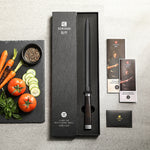 XINZUO Ji Series Premium Kitchen Sharpening Rod, Ergonomic Ebony Handle for Fast Blade Sharpening & Repair