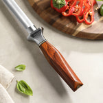 XINZUO Xing Series High-Carbon Steel Knife Sharpening Rod,Premium Solid Wood Handle - Eco-Friendly Gift Packaging
