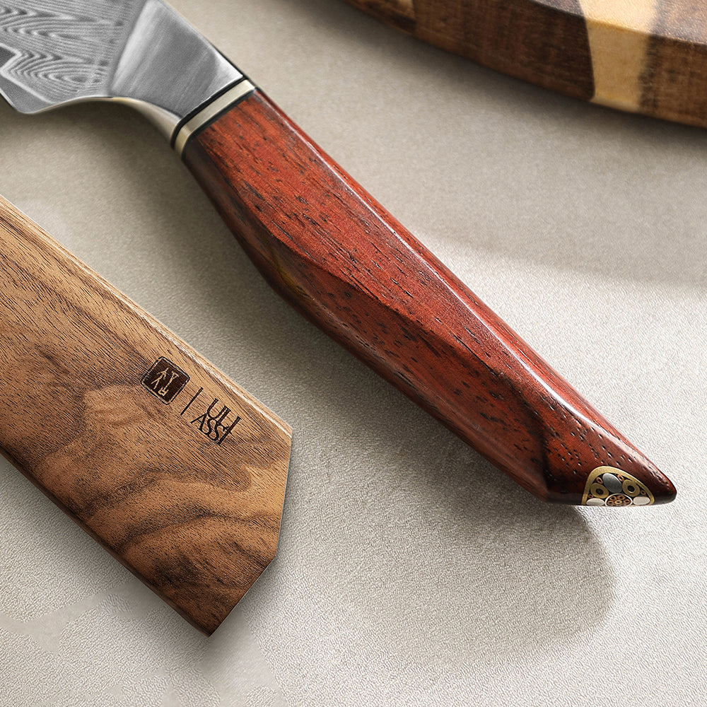 XINZUO Xing Series 3 Inches Paring Knife - 14Cr14MoVNb Steel Core With Wooden Sheath  Eco-Friendly Gift Package