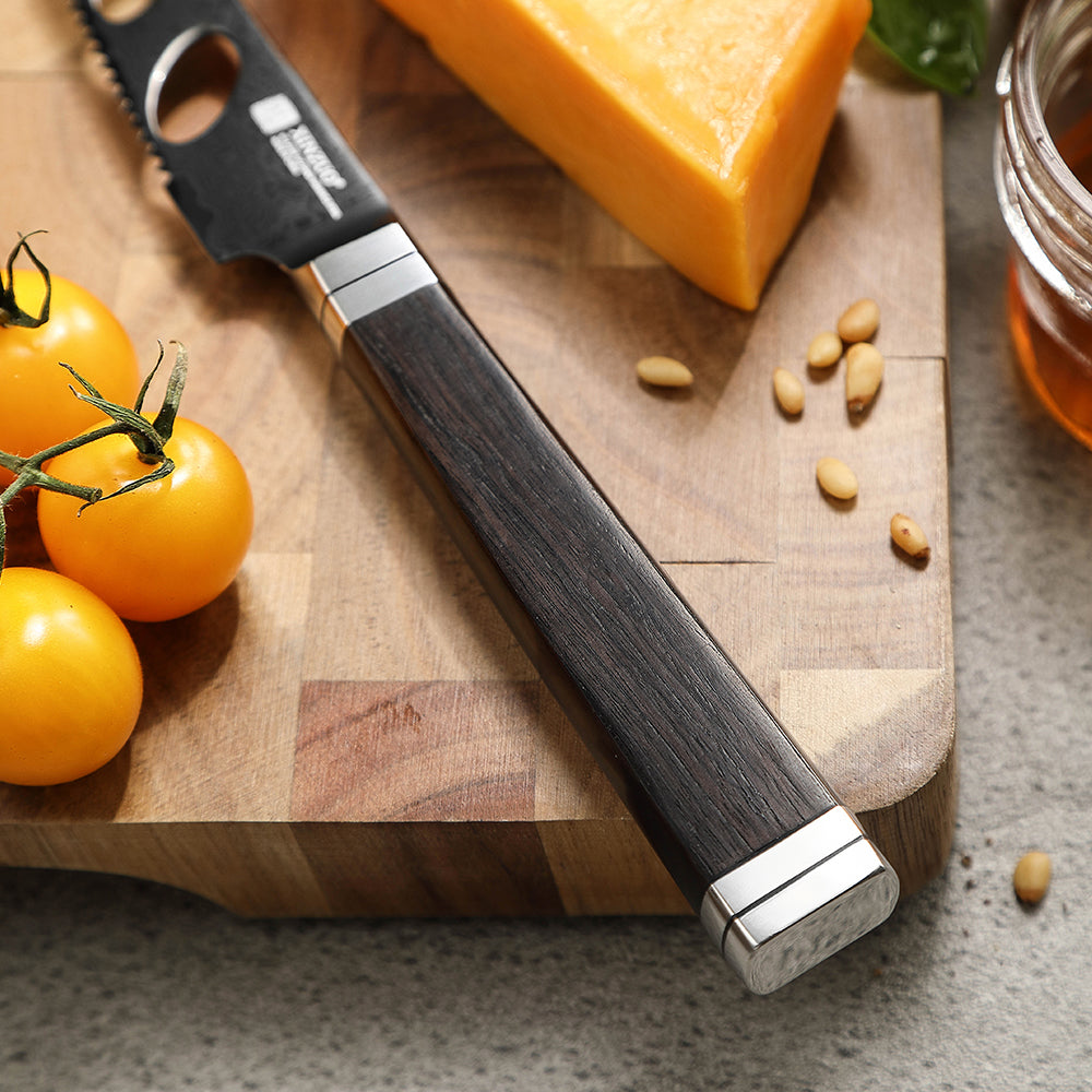 XINZUO Ji Series 67-Layer Damascus Cheese Knife, 12Cr18MoV Core,Suitable for Cutting Cheese and Bread
