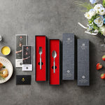 XINZUO One-Piece Forged Cutlery Premium 304 Stainless Steel Sturdy & Functional-Vintage Relief Pattern Handle
