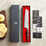 XINZUO 8.1 Inches Bunka Knife 3 Layers Composite Steel Razor Sharp Kitchen Knife