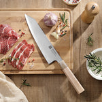 XINZUO 8.5 Inches Kiritsuke Knife/Gyuto Chef knife/Bunka Knife, Japanese Aogami #2 Steel, 62-64HRC, Ergonomic Octagonal Handle, Exquisite Gift-Ready Packaging