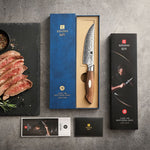 XINZUO 67 Layers Japanese AUS-10 Damascus Steel Steak Knife-Jiang Series