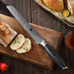 XINZUO 8 Inch 67 Layers Damascus Steel Bread Knife-Ya Series