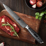 XINZUO 8 Inch 67 Layers Damascus Steel Carving Knife -Ya Series