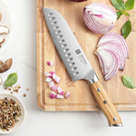 XINZUO Durable And Sharp 7.1 Inches Santoku Knife Japanese Kitchen Knife Hardness 56-58 HRC - A Good Choice for Gifts