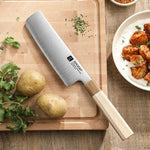 XINZUO Premium Nakiri Knife,Aogami No.2 Carbon Steel,Ergonomic Sharp Kitchen Chef Knife for Home & Professional Use