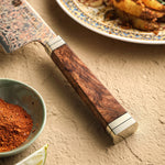 XINZUO 8.3 Inches Kiritsuke Chef Knife, 53-Layer Tri-Color Copper Damascus Steel,Rosewood Handle,Acacia Wooden Gift Box Packing