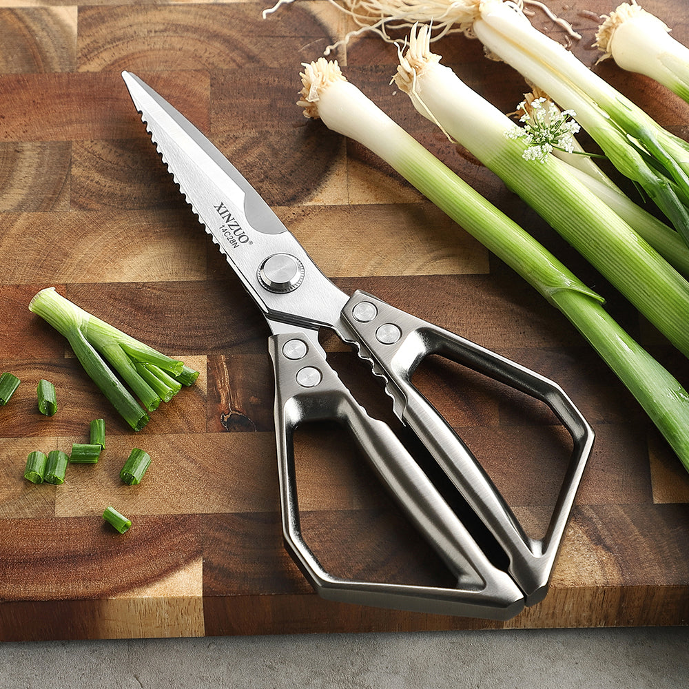 XINZUO 1PC Kitchen Knife Multifunctional & Innovative Design 14C28N Stainless Steel Aluminum Alloy Handle